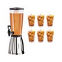 3 Quart Beverage Dispenser with Ice Tube Ez-Pour Spigot