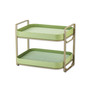 2-Tier Multi-Functional Storage Organizer With Removable Drain Tray, Green