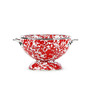 Red Swirl Enamelware Collection 1.5 Quart Colander