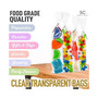 2 x 10 Inches Clear Cellophane Candy Bags With Ties - 200 Piece