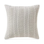 Dublin Cable Knit Cotton Decorative Pillow, 18 x 18
