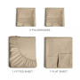 4 Piece 100% Cotton 400 Thread Count Sheet Set - Queen