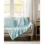 Duke Ribbed Faux-Fur Throw, 50" x  60"