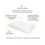All-in-One Fitted Sheet & Waterproof Cover for Crib Mattresses 52" x 28" - 2-Pack