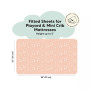 2-Pack Mini Crib Sheets, Pack and Play Sheets Fitted, Pack N Play Sheets, Organic Fitted Crib Sheet Cover