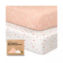 2-Pack Mini Crib Sheets, Pack and Play Sheets Fitted, Pack N Play Sheets, Organic Fitted Crib Sheet Cover