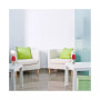 Simple Designs Sand Nickel Mini Basic Table Lamp with Fabric Shade 2 Pack Set