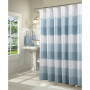 Ombre Waffle Striped Shower Curtain