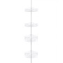 4-Tier Spring Tension Shower Corner Pole Caddy with Razor Holder