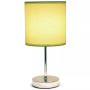 Simple Designs Chrome Mini Basic Table Lamp with Fabric Shade