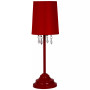 Simple Designs 		Table Lamp with Fabric Shade and Hanging Acrylic Beads