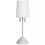 Simple Designs 		Table Lamp with Fabric Shade and Hanging Acrylic Beads