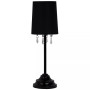 Simple Designs 		Table Lamp with Fabric Shade and Hanging Acrylic Beads