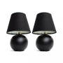 Simple Designs Mini Ceramic Globe Table Lamp 2 Pack Set