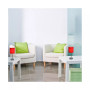 Simple Designs Chrome Mini Basic Table Lamp with Fabric Shade 2 Pack Set