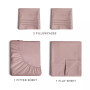 4 Piece Deep Pocket Microfiber (Muted, Vibrant, Heathered) Sheet Set - Queen