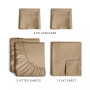 5 Piece 100% Cotton 400 Thread Count Sheet Set - Split King