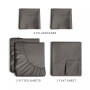 5 Piece 100% Cotton 400 Thread Count Sheet Set - Split King