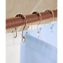 Beaded Roller Shower Curtain Double Hooks