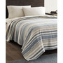 Herringbone Stripe Blue Twin Blanket