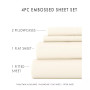 Expressed In Embossed by The Home Collection Checkered 3 Piece Bed Sheet Set, Twin