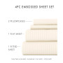 Expressed In Embossed by The Home Collection Checkered 3 Piece Bed Sheet Set, Twin
