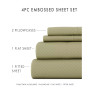 Expressed In Embossed by The Home Collection Checkered 3 Piece Bed Sheet Set, Twin