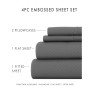 Expressed In Embossed by The Home Collection Checkered 3 Piece Bed Sheet Set, Twin