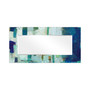 'Crore I' Rectangular On Free Floating Printed Tempered Art Glass Beveled Mirror, 72" x 36"