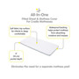 All-in-One Fitted Sheet & Waterproof Cover for Cradle Mattresses 36" x 18" — 2-Pack