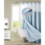 Waffle Complete Shower Curtain With Detachable Liner
