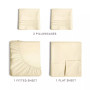 4 Piece Deep Pocket Microfiber (Muted, Vibrant, Heathered) Sheet Set - California King