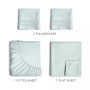 4 Piece Deep Pocket Microfiber (Muted, Vibrant, Heathered) Sheet Set - California King
