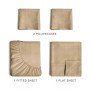 4 Piece Deep Pocket Microfiber (Muted, Vibrant, Heathered) Sheet Set - California King