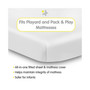 All-in-One Fitted Sheet & Waterproof Cover for Playard Mattresses 39" x 27" — 2-Pack