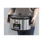 Elite Platinum 8.5 Quart Stainless Steel Programmable Slow Cooker with locking lid