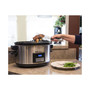 Elite Platinum 8.5 Quart Stainless Steel Programmable Slow Cooker with locking lid