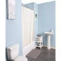 Medium Weight Peva Shower Curtain Liner and Beaded Roller Ring Set