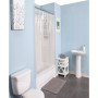 Medium Weight Peva Shower Curtain Liner and Beaded Roller Ring Set
