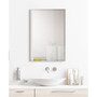 Contempo Polished Stainless Steel Rectangular Wall Mirror, 20" x 30"