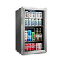 126 Can Small Refrigerator & Beverage Cooler, Stainless Steel