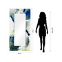 'Ephemeral' Rectangular On Free Floating Printed Tempered Art Glass Beveled Mirror, 72" x 36"