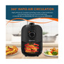 1.1Qt Compact Electric Hot Air Fryer with Timer & Temperature Controls