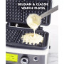 Elite 2-Square Belgian or Classic Waffle Maker