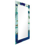 'Crore' Rectangular On Free Floating Printed Tempered Art Glass Beveled Mirror, 54" x 28"