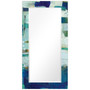 'Crore' Rectangular On Free Floating Printed Tempered Art Glass Beveled Mirror, 54" x 28"