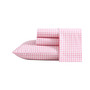Gingham Plaid Cotton Percale 3 Piece Sheet Set, Twin
