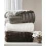 Arctic Checkerboard PlushFaux-FurThrow, 50" x  60"