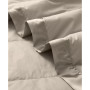 Oversize Lightweight White Down Blanket with Satin Trim, Full/Queen
