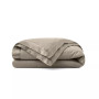 Oversize Lightweight White Down Blanket with Satin Trim, Full/Queen